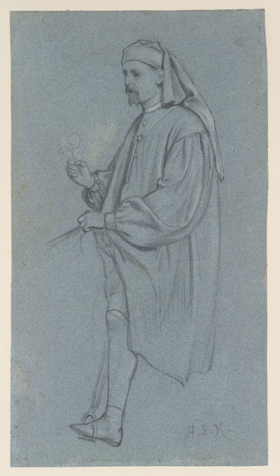A Figure on Horseback, Perhaps a Study for a Canterbury Pilgrim