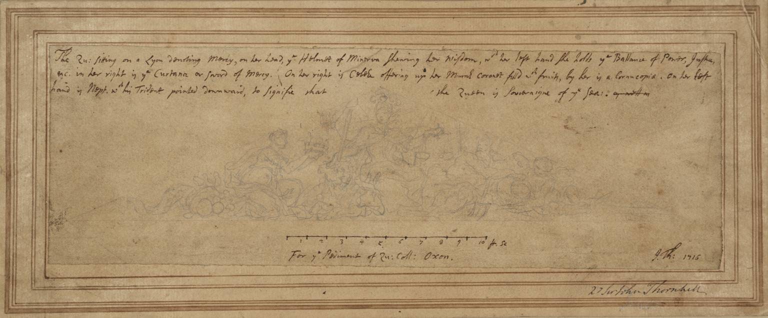 Design for the Pediment of Queen’s College, Oxford