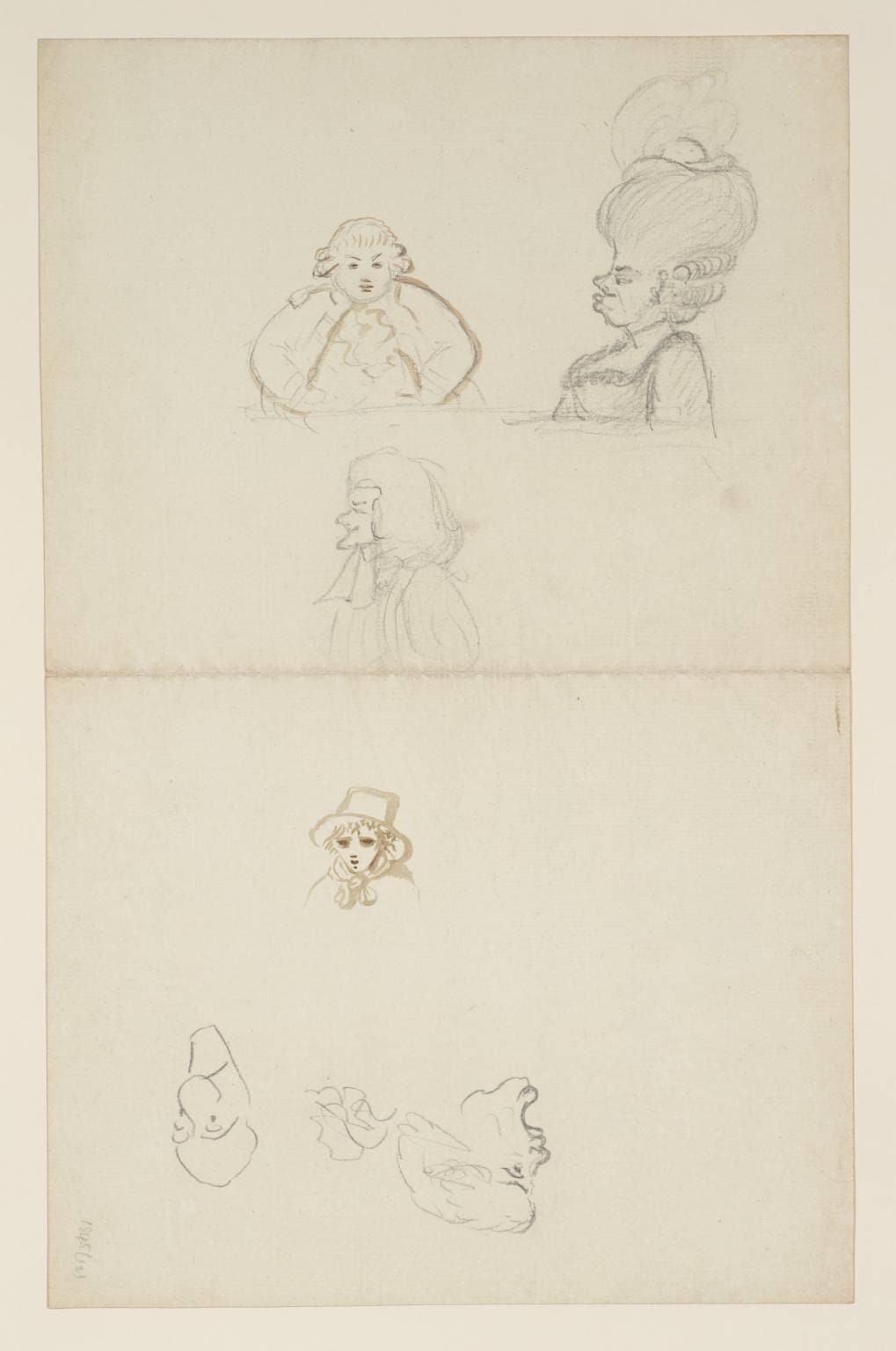 Six Heads, One that of a Woman in a High Headdress
