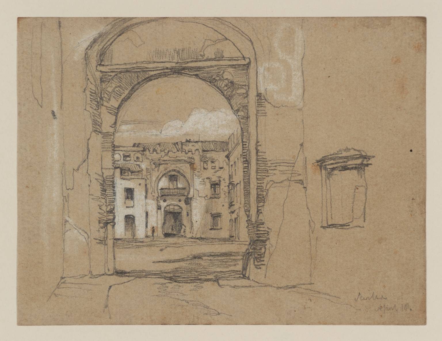 Sheet from a Sketchbook Used in Spain