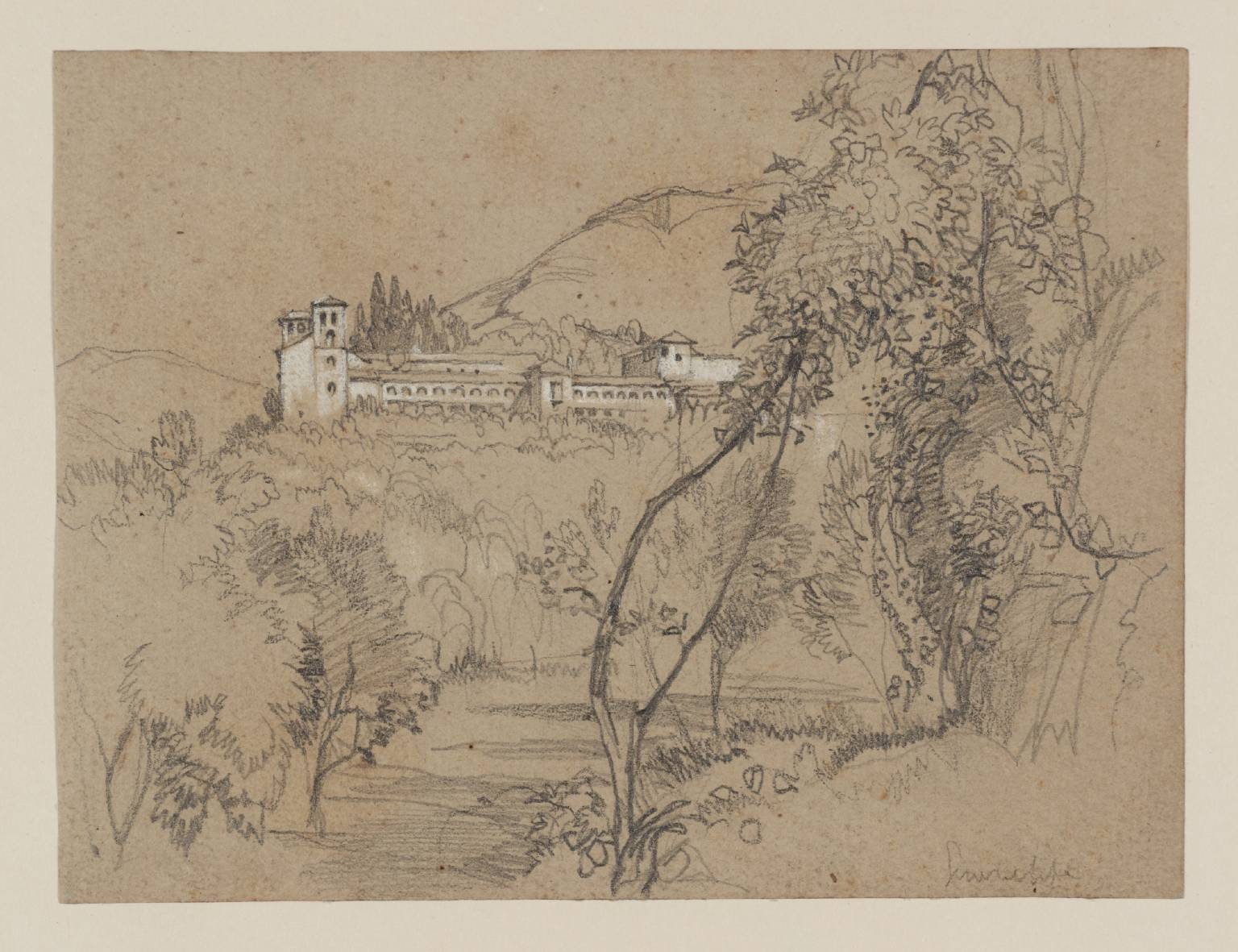 Sheet from a Sketchbook Used in Spain