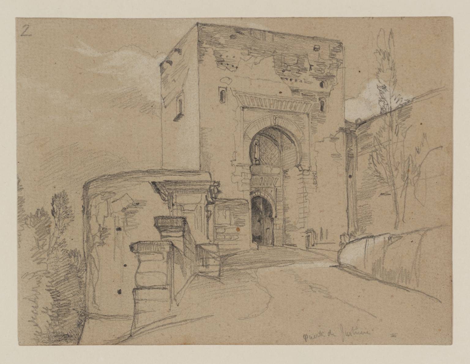 Sheet from a Sketchbook Used in Spain