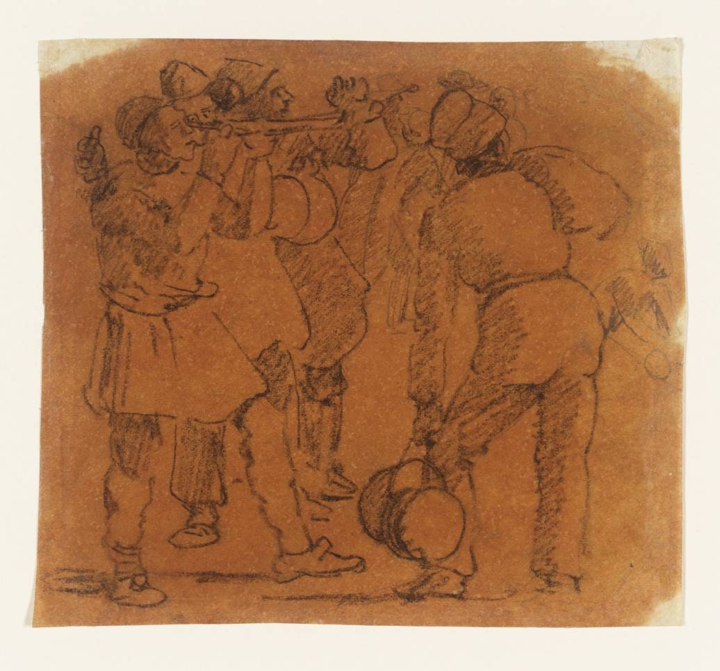 [title not known] Verso: Tracing of Image on Recto