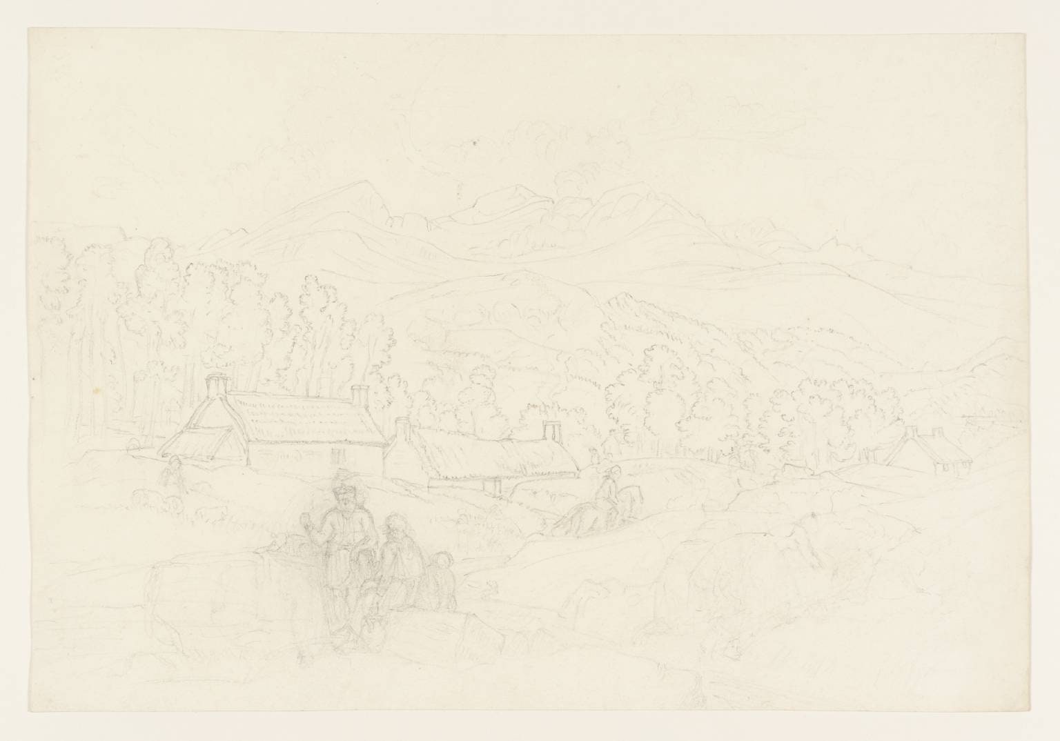 Scottish Landscape with Figures