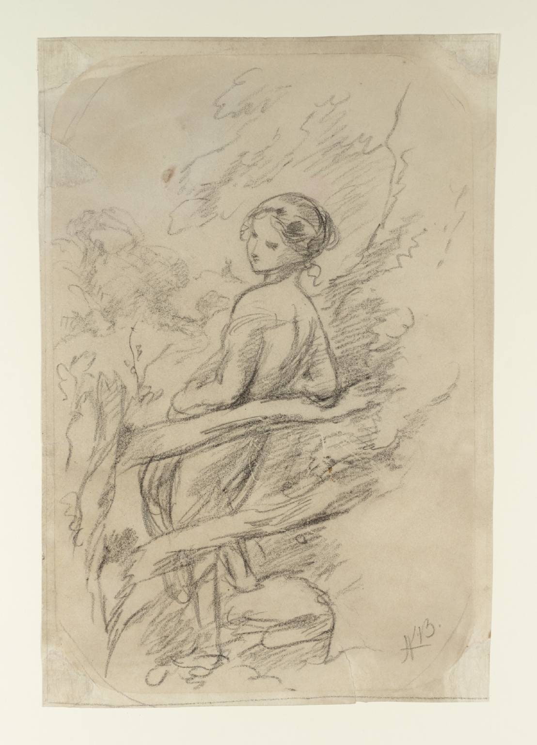A Girl Leaning on a Stile