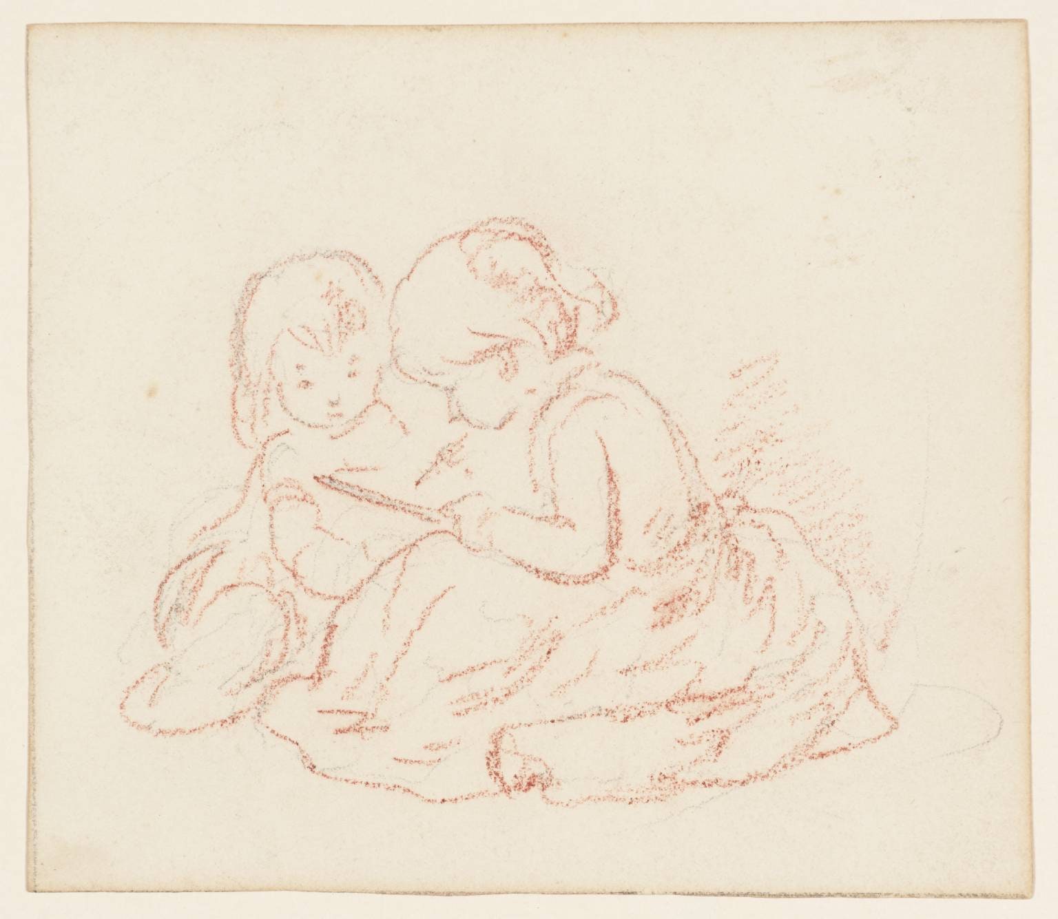 Two Children Drawing
