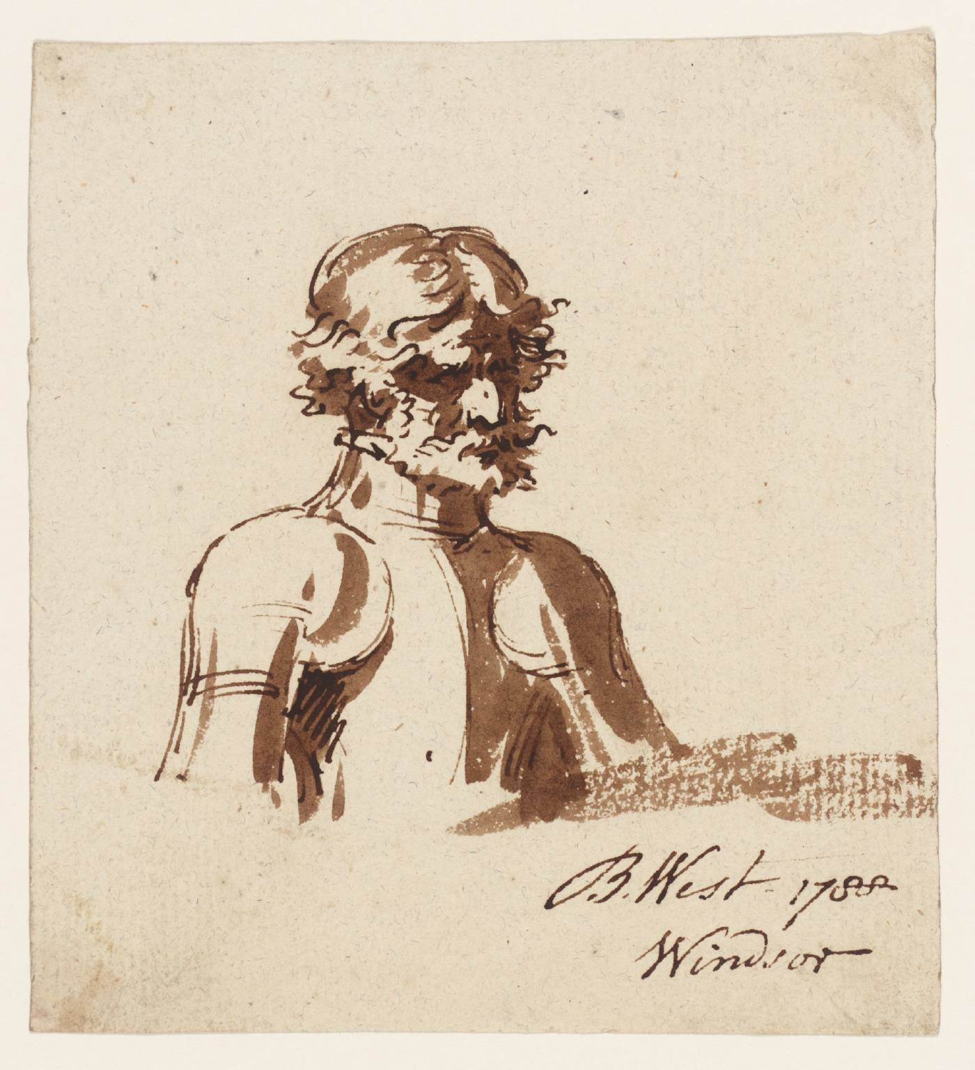 An Old Warrior in Armour, Half Length