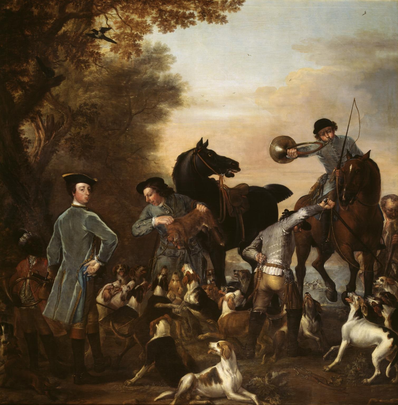 Viscount Weymouth’s Hunt: Thomas, 2nd Viscount Weymouth, with a Black Page and other Huntsmen at the Kill