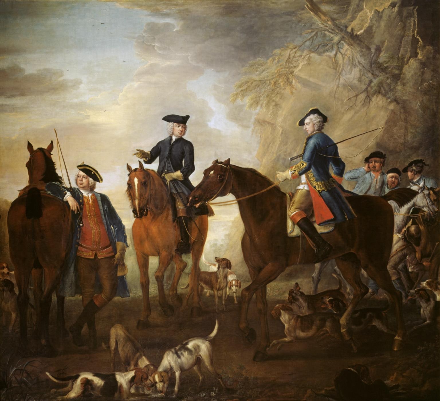 Viscount Weymouth’s Hunt: Mr Jackson, the Hon. Henry Villiers and the Hon. Thomas Villiers, with Hunters and Hounds