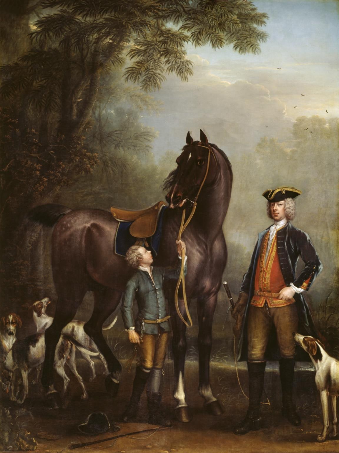 Viscount Weymouth’s Hunt: The Hon. John Spencer beside a Hunter held by a Young Boy