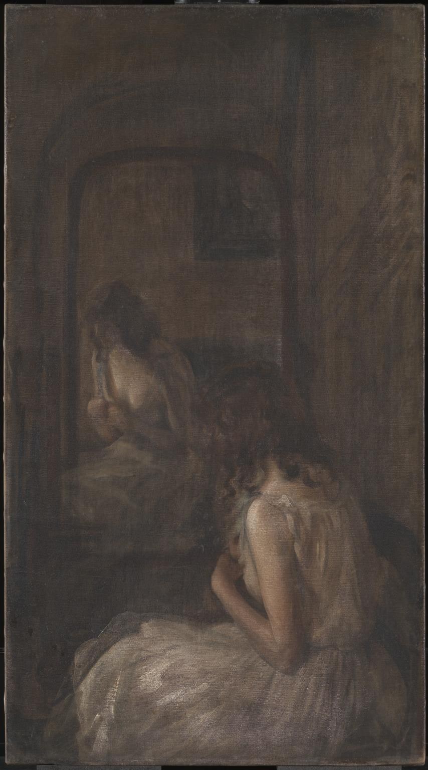 Model Seated Before a Mirror