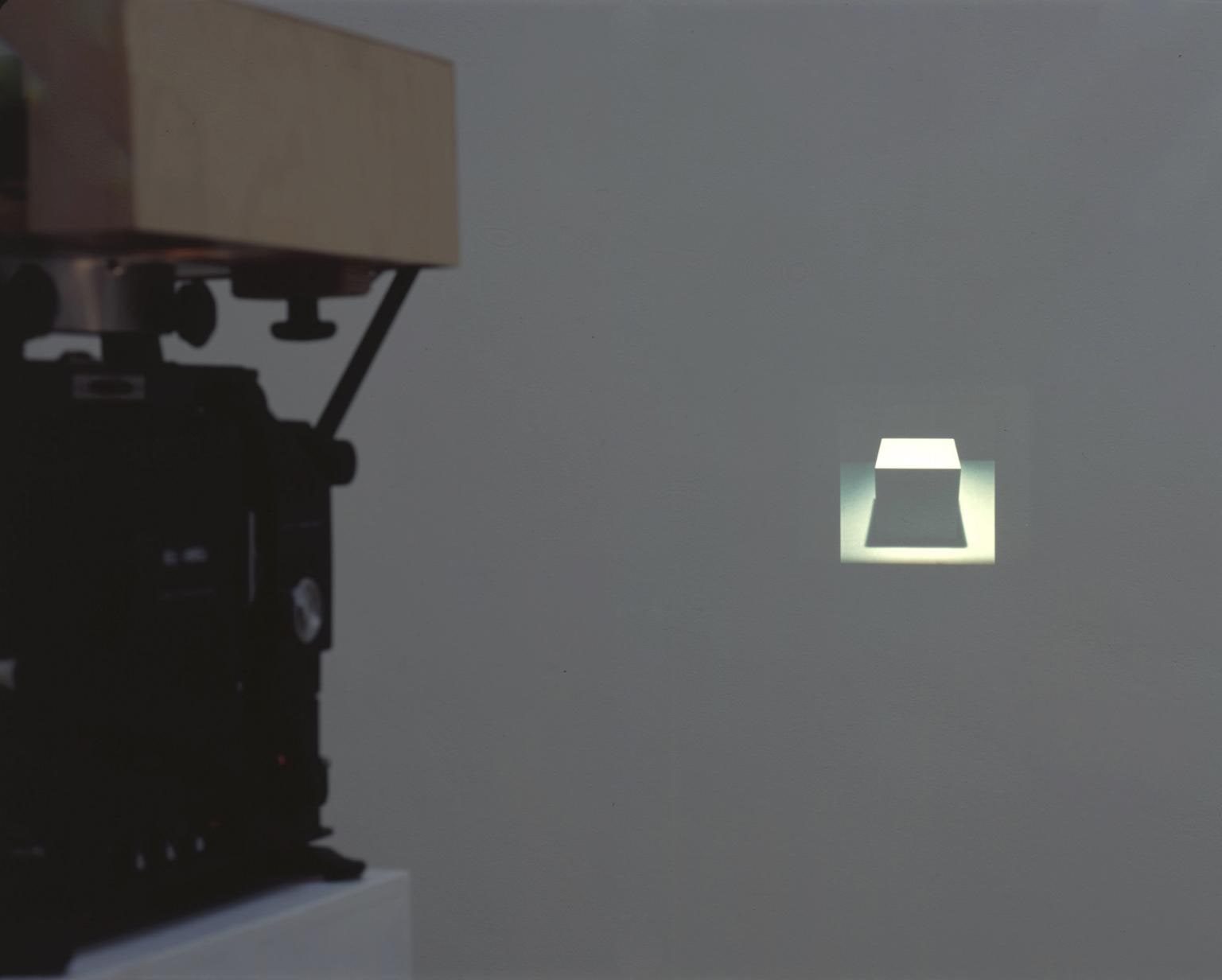 A Cube Sol LeWitt photographed by Carol Huebner using nine different light sources and all their combinations front to back back to front forever