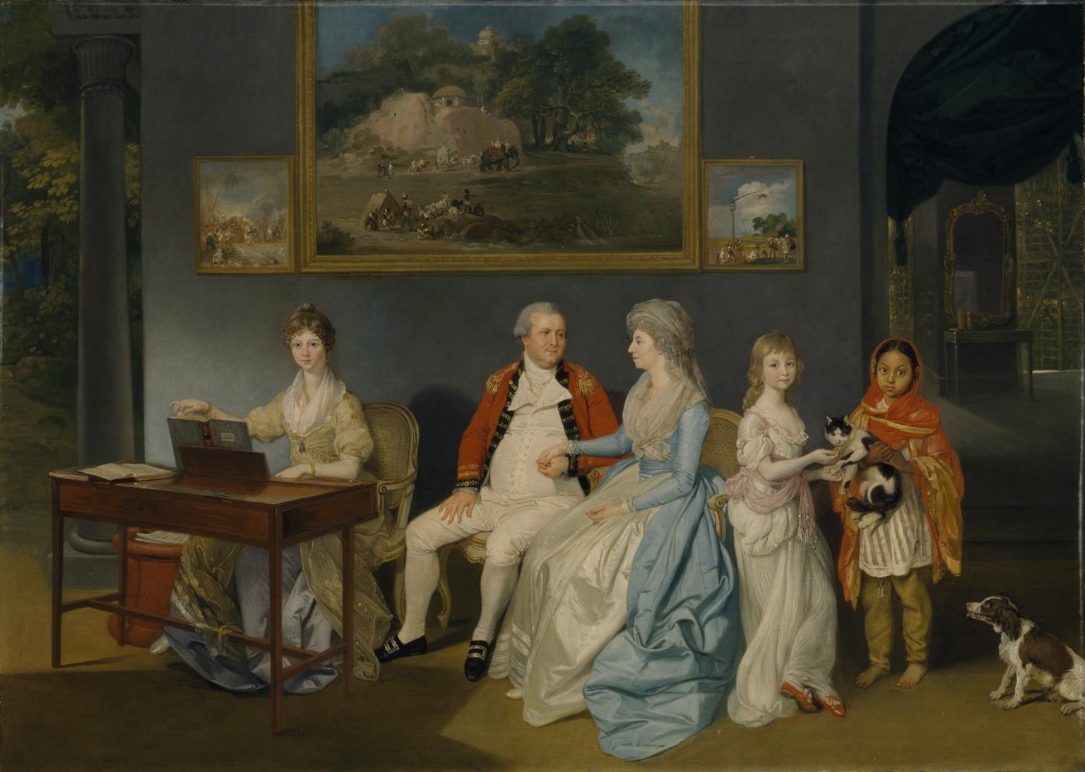Colonel Blair with his Family and an Indian Ayah