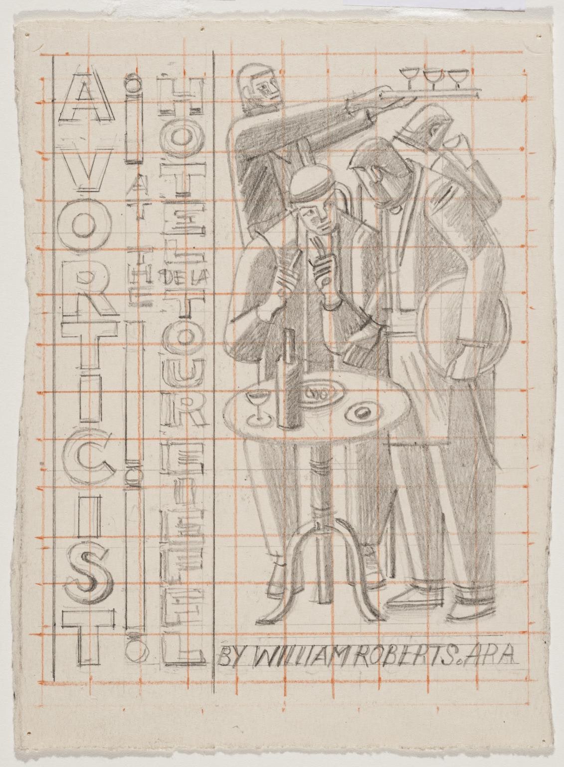 Study for the cover of ‘A Vorticist at the Hotel de la Tour Eiffel’  by William Roberts