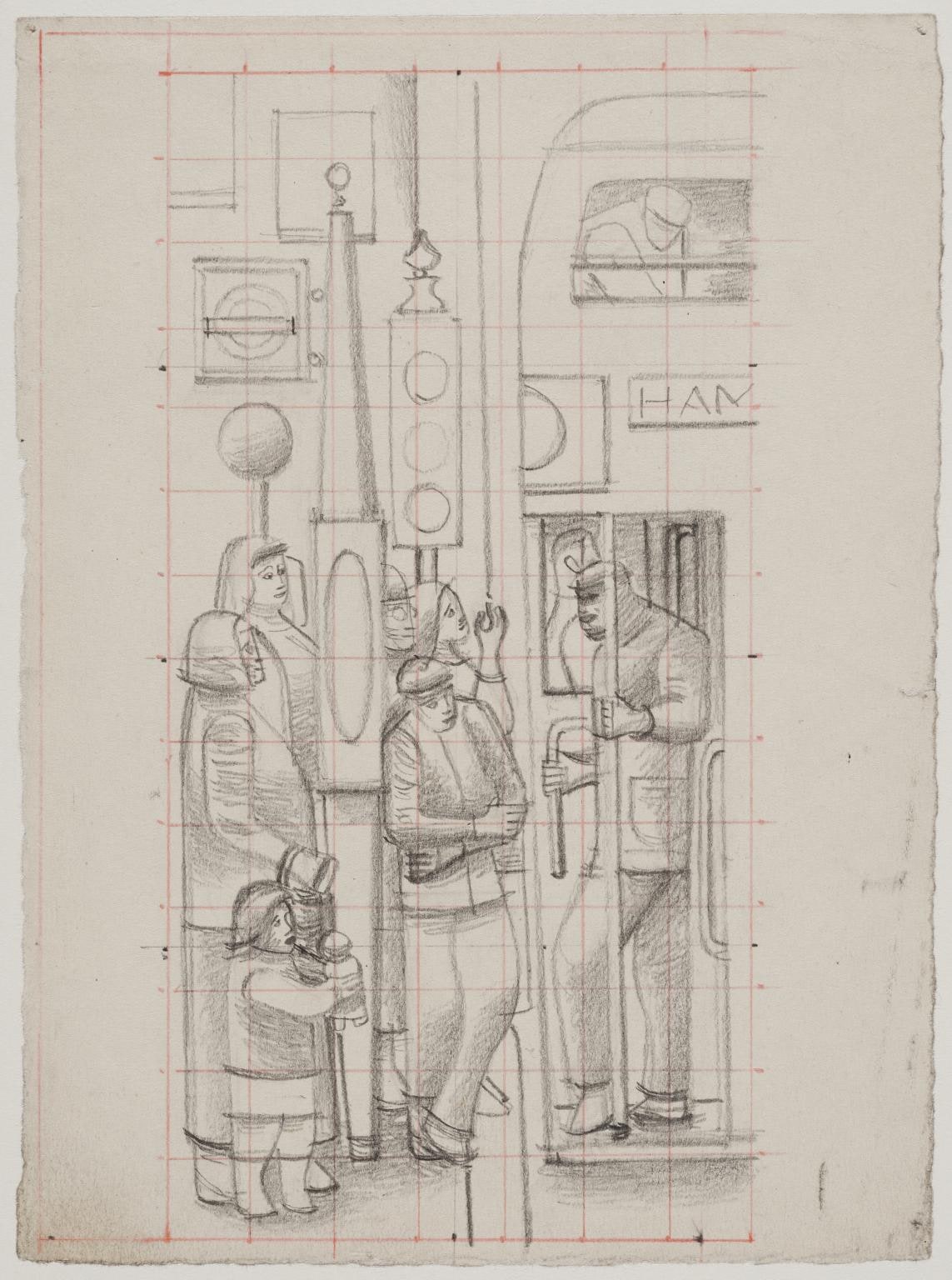 Study for ‘Bus Stop’