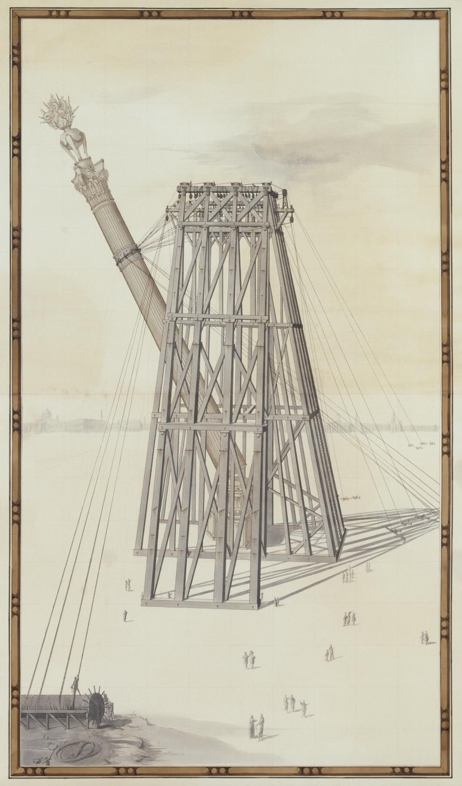 Erecting of the Paternoster Square Column