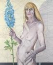 Self with Delphinium Age 70