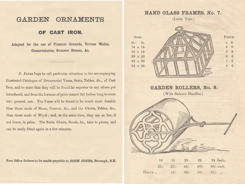 Cast-iron Garden Items from J. Jones