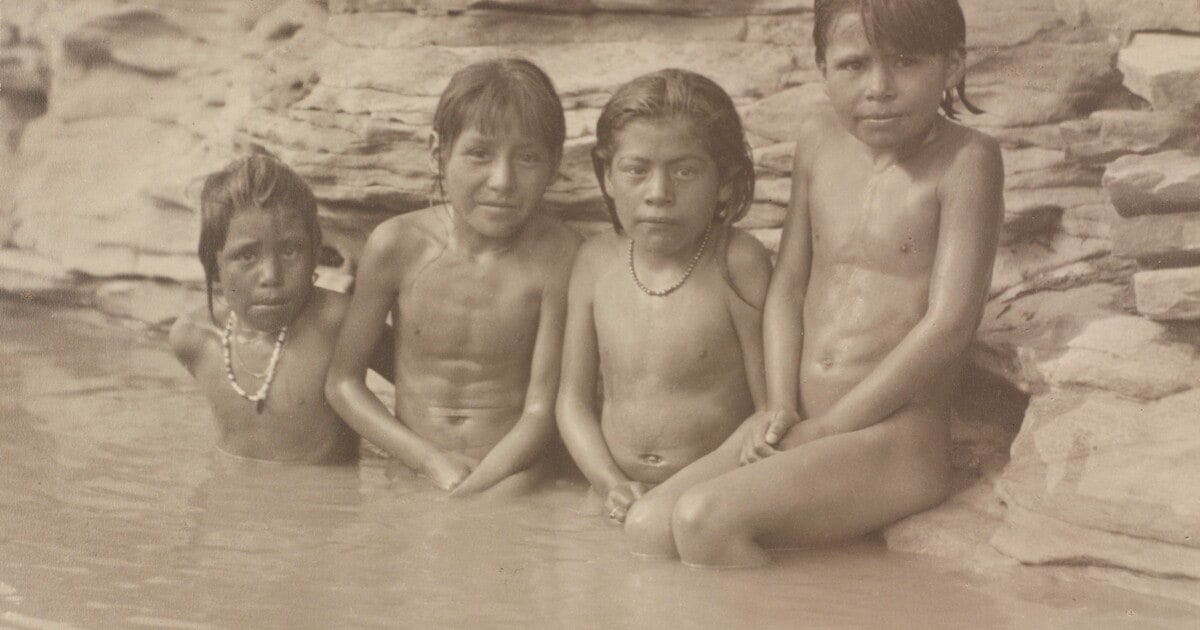 Mojave Indian Children on the Rio Colorado, Arizona