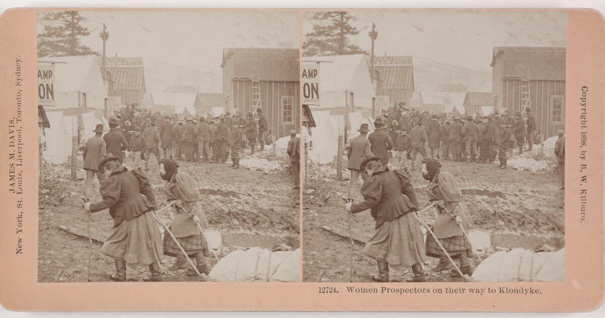 Women Prospectors on their way to Klondyke