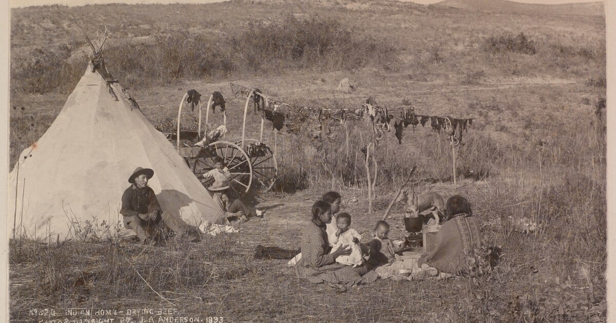 Indian Home, Drying Beef