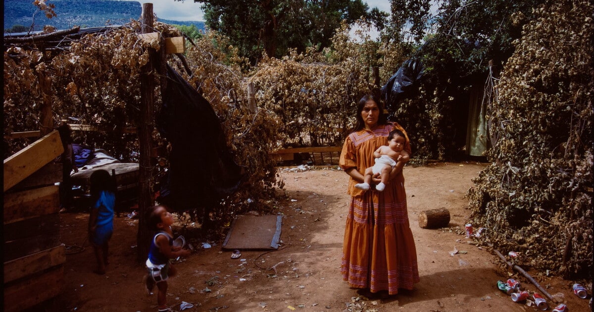 Apache Mother and Child at Weekend Camp for Sunrise Ceremony, White River, Arizona, 1985
