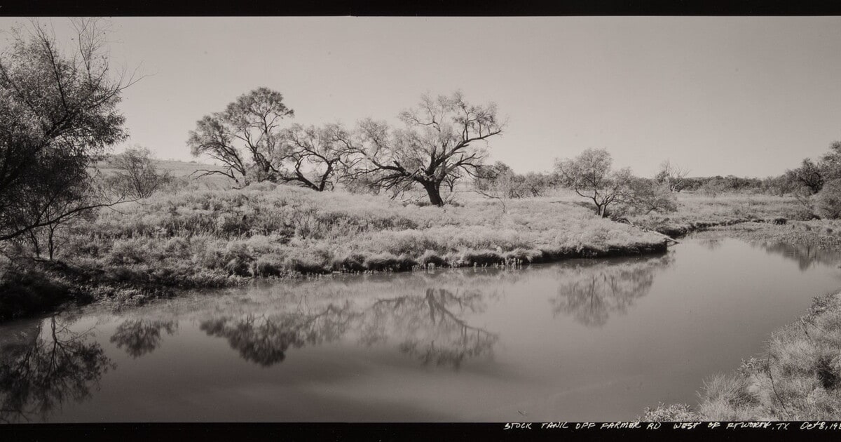 Stock Tank, Off Farmer Road, West Fork, Fort Worth, Texas, October 1989