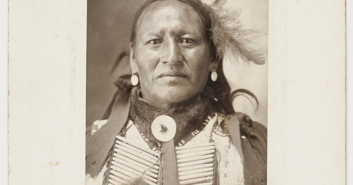 [Unidentified Indian portrait, from: Cummins Indian Congress and Life on the Plains]