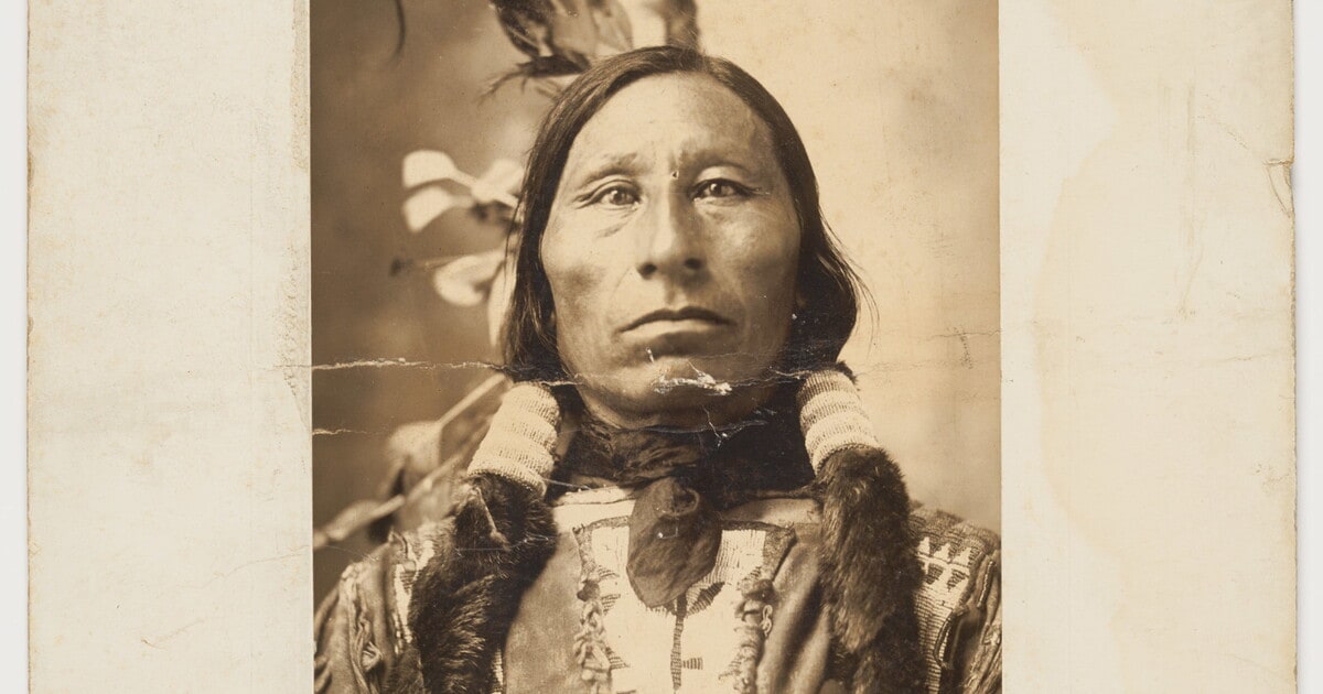[Unidentified Indian portrait, from: Cummins Indian Congress and Life on the Plains]