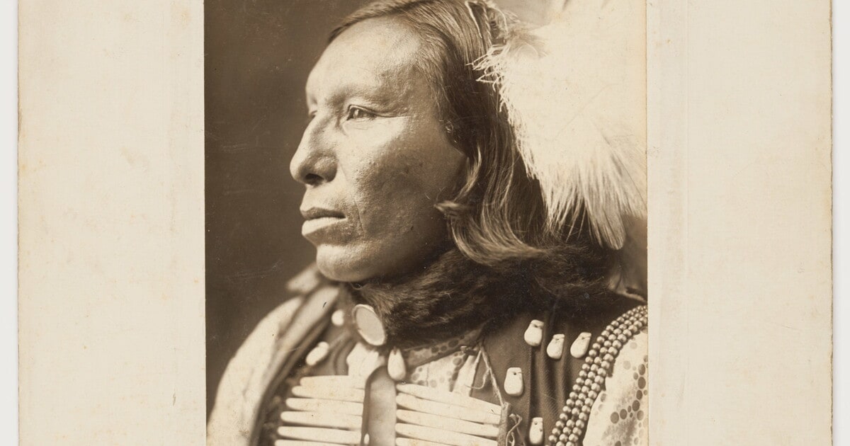 [Unidentified Indian portrait, from: Cummins Indian Congress and Life on the Plains]