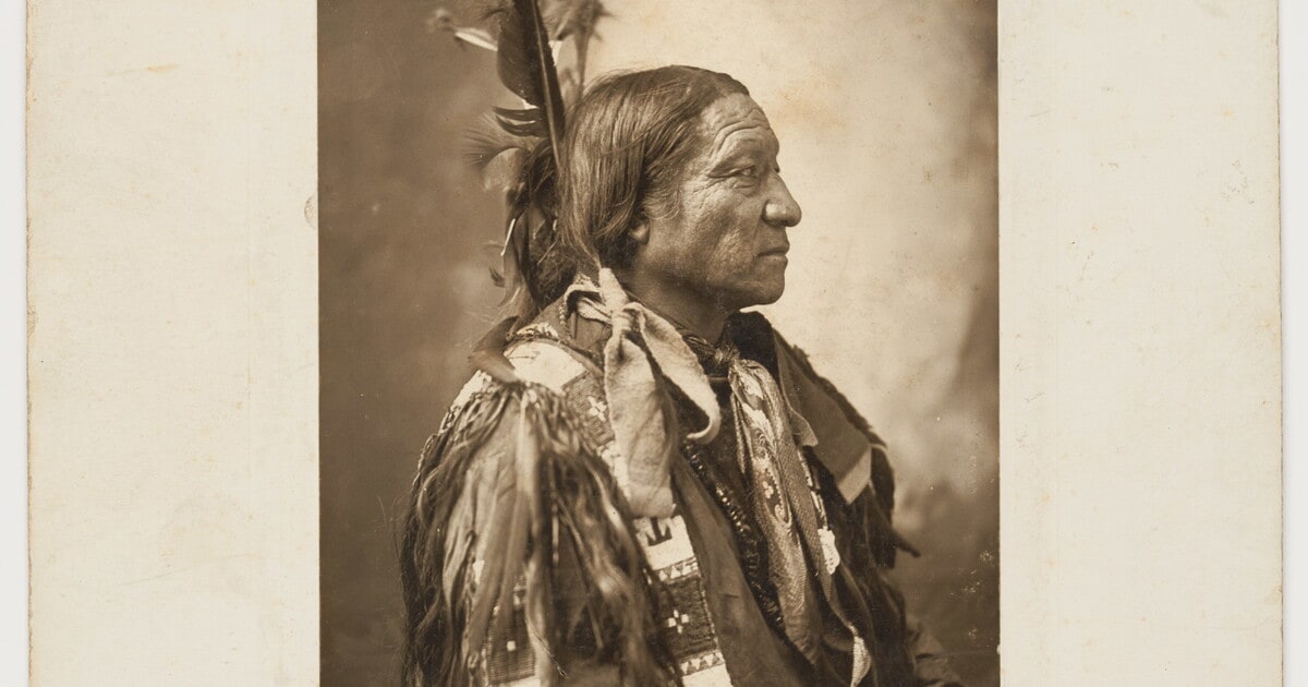 [Unidentified Indian portrait, from: Cummins Indian Congress and Life on the Plains]