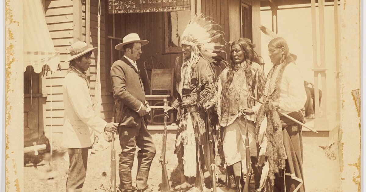 [Cheyenne Chiefs and Interpreter Visit Colonel Oelrickhs]