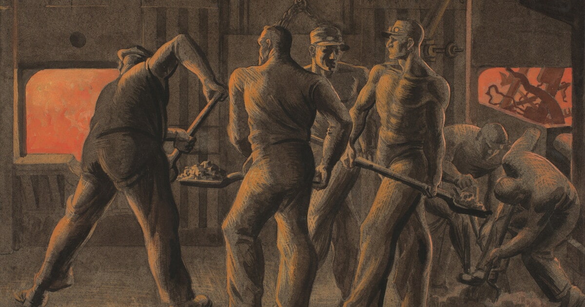 Shoveling Open Hearth Furnaces, Bethlehem Steel