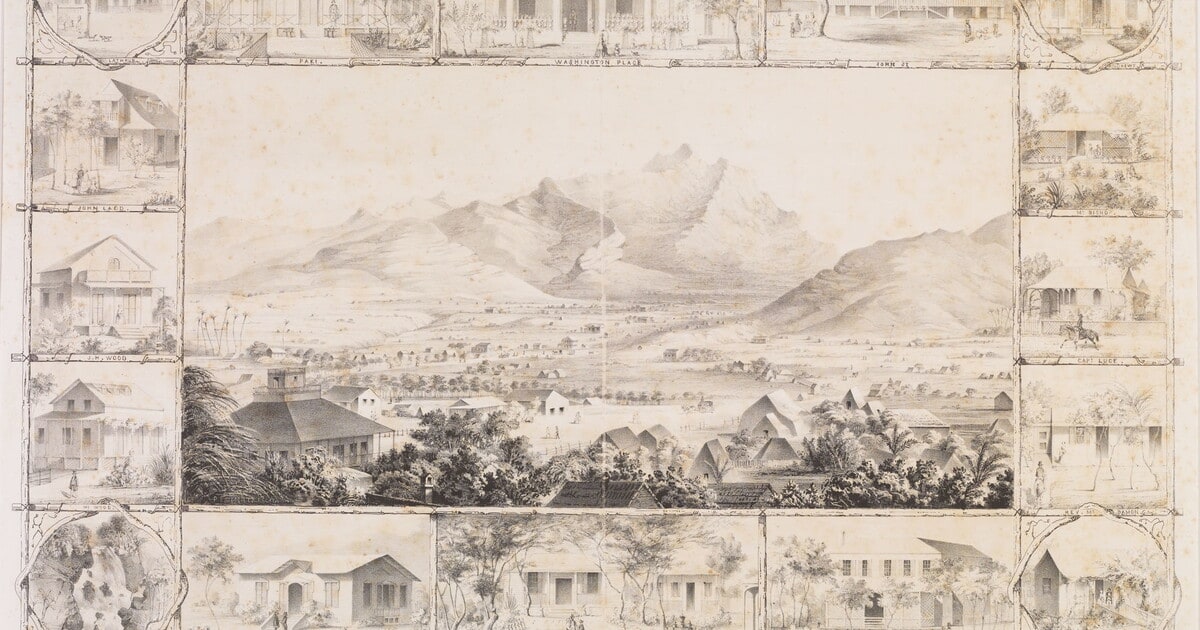 No. 1. View of Honolulu, from the Catholic Church.