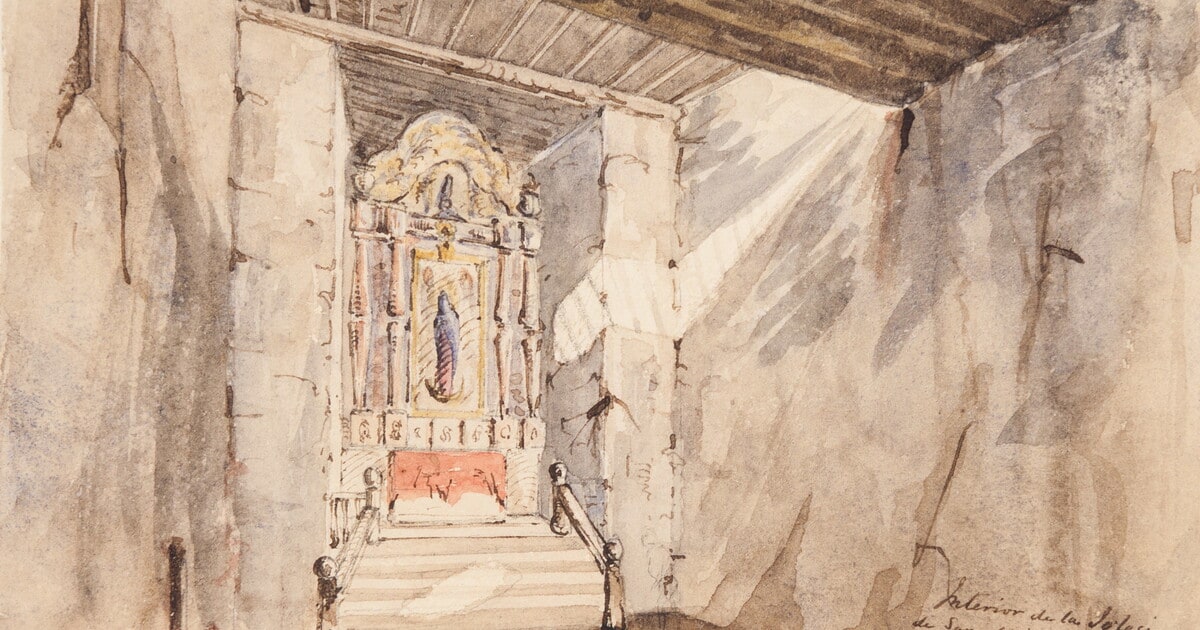 Interior of the Church of San Miguel, Pueblo of Zuni, N. M., 1851