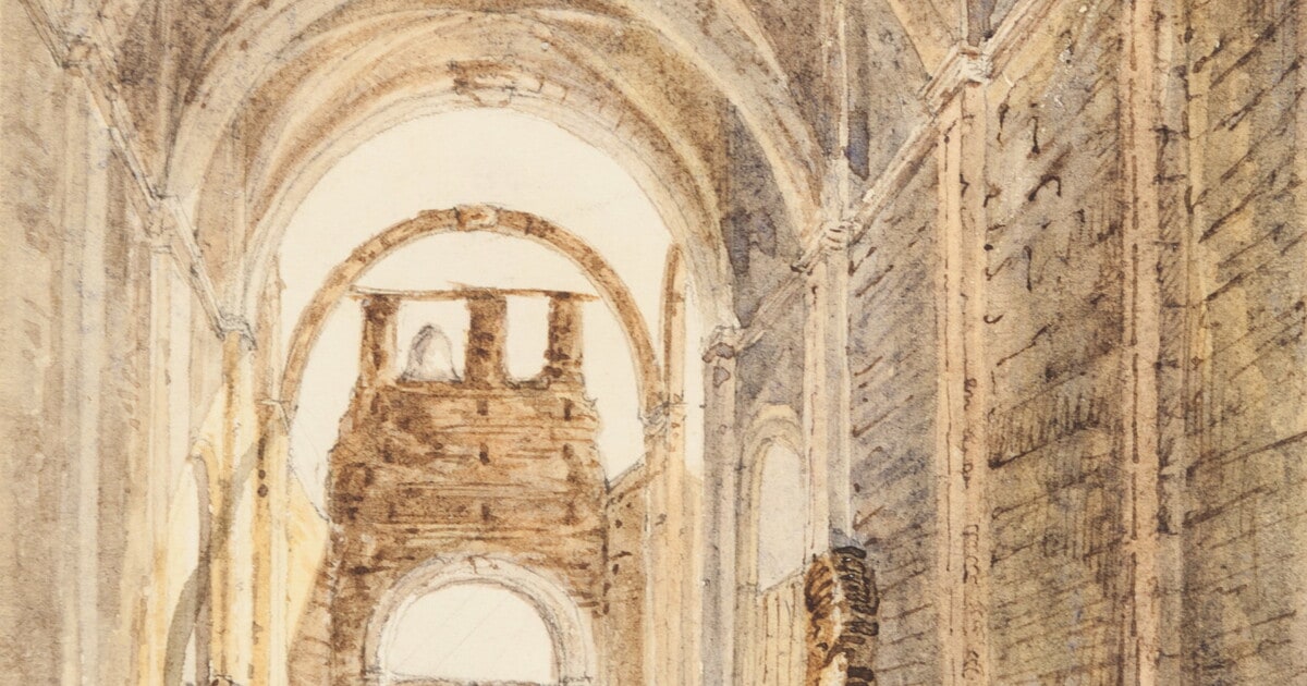 Interior of the Jesuit College, Chihuahua, 1850