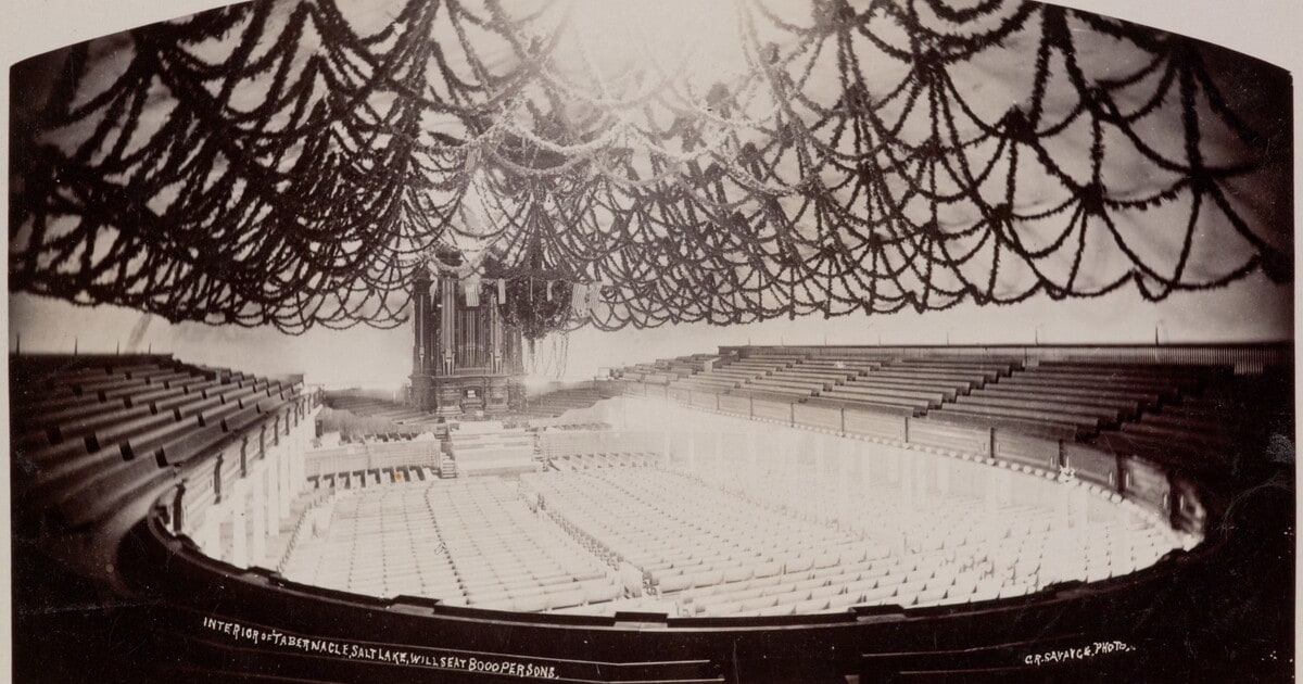 Interior of Tabernacle, Salt Lake, Will Seat 8000 Persons