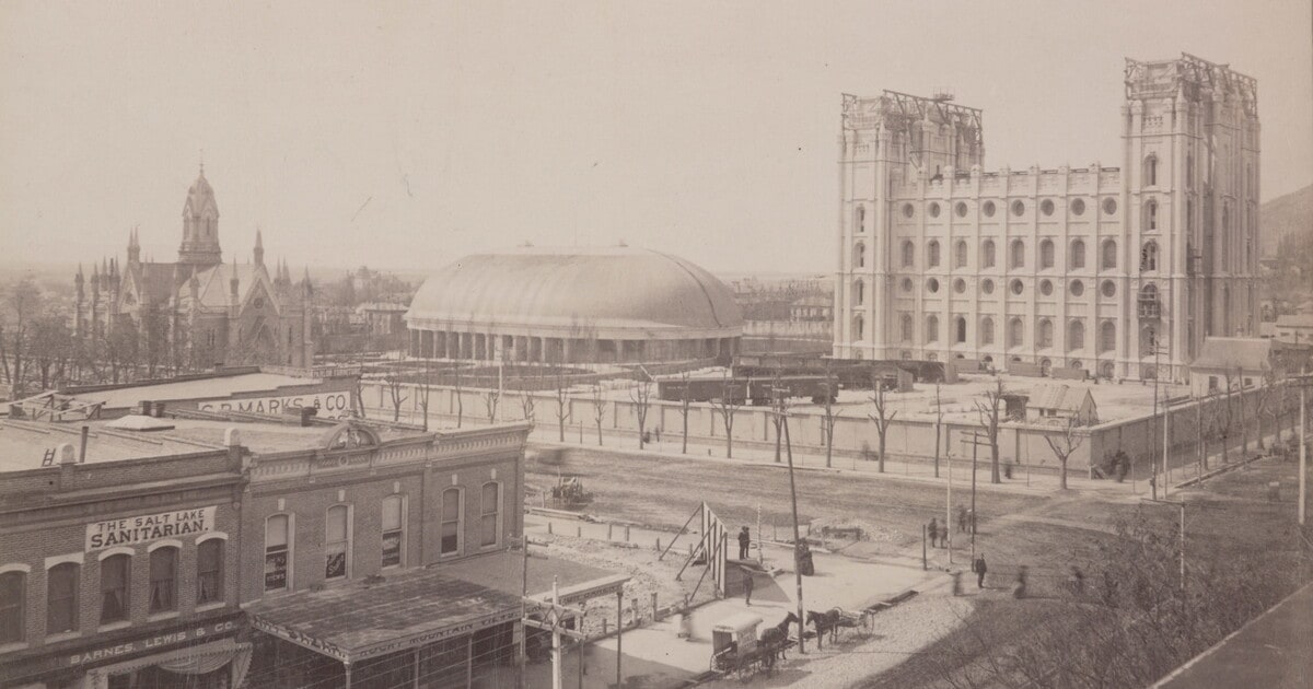 Temple Block, Salt Lake. Temple Tabernacle Assembly Hall, Salt Lake City, Utah