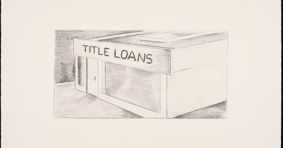 Archi-props, After Ed Ruscha [Title Loans]