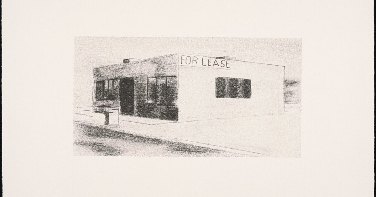 Archi-props, After Ed Ruscha [For Lease]