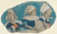 Study for the painting Breton Girls Dancing, Pont-Aven (recto), Sketch of a Flower Still Life (verso)
