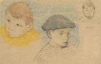 Study Sheet with Portraits of Camille Roulin