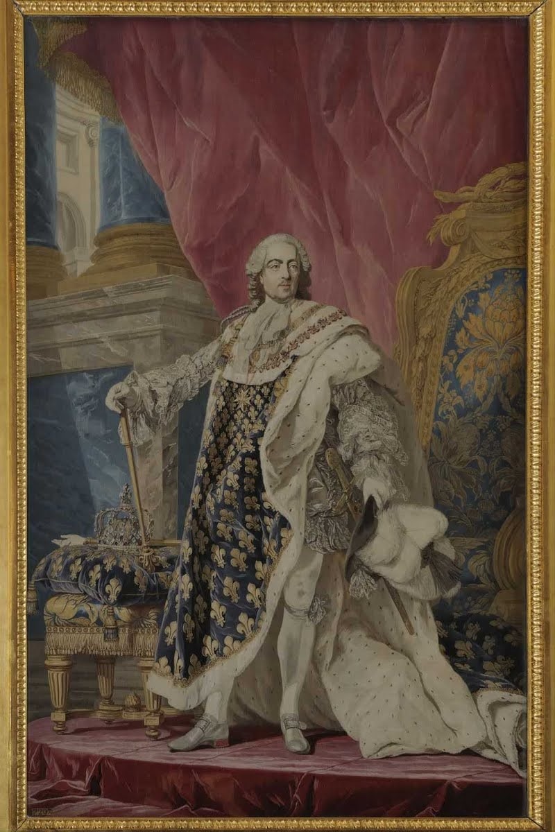 Portrait of Louis XV in his royal costume