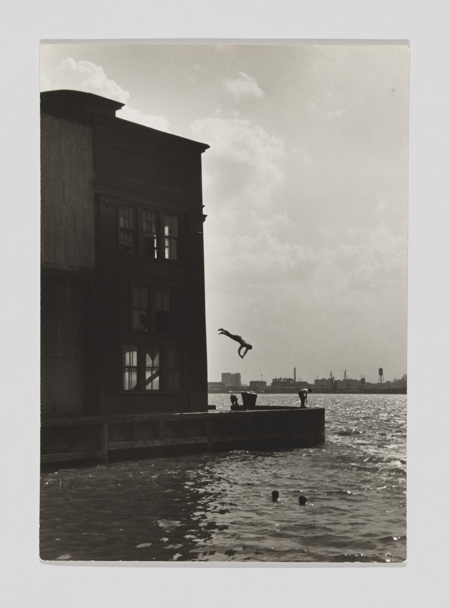 Boy Diving into Hudson River, Gansevoort Pier, New York City