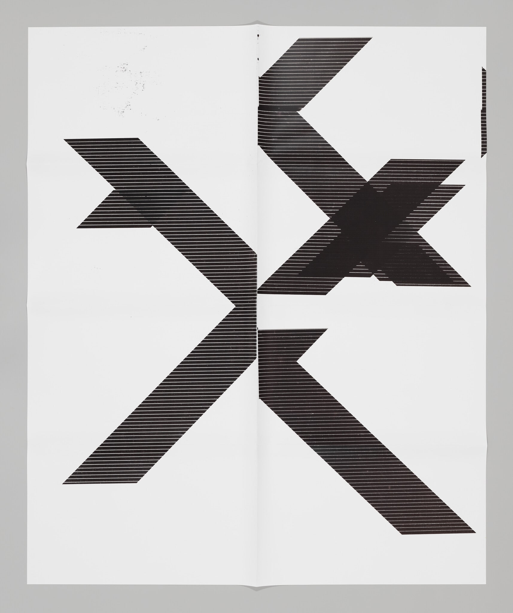 X Poster (Untitled, 2007, Epson UltraChrome inkjet on linen, 84 x 69 inches, WG1210)