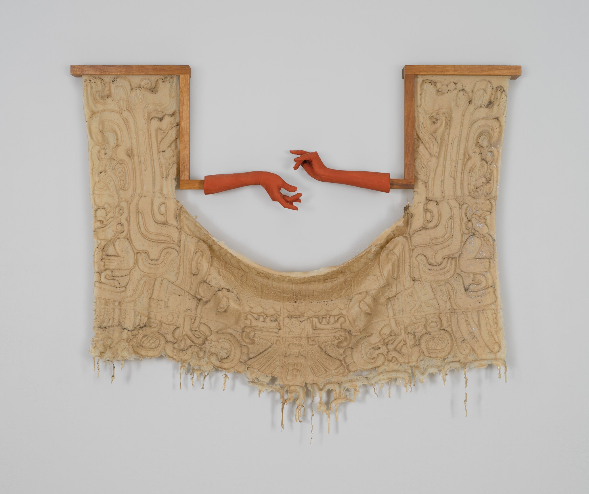 A two-headed serpent held in the arms of human beings, or, Ticket Window
