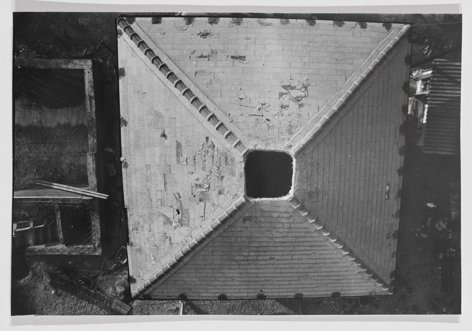 Atrium Roof 5 (Documentation of the action "Atrium Roof" made in 1973 in Genoa, Italy)