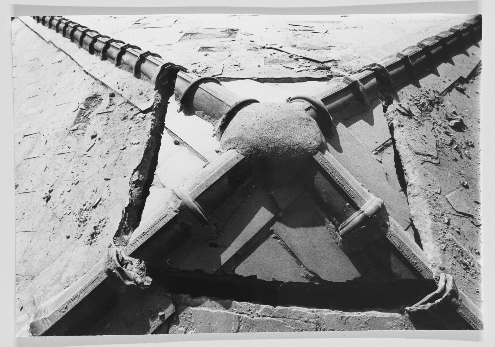 Atrium Roof 4 (Documentation of the action "Atrium Roof" made in 1973 in Genoa, Italy)