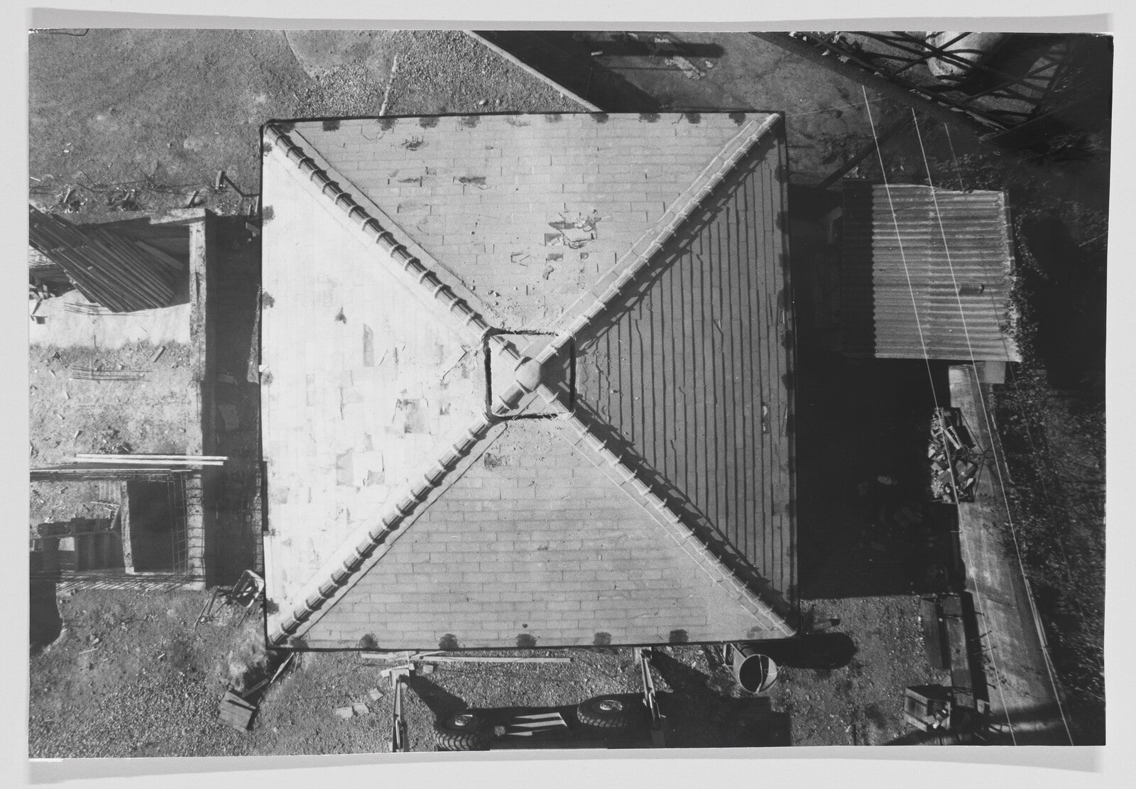 Atrium Roof 3 (Documentation of the action "Atrium Roof" made in 1973 in Genoa, Italy)
