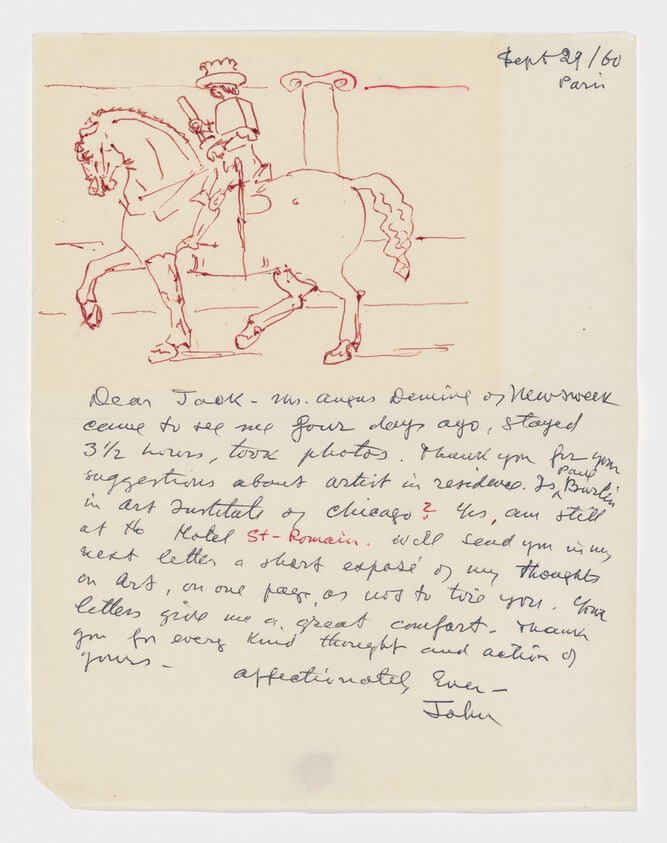 Letter dated Sept 29, 1960 (from Paris)